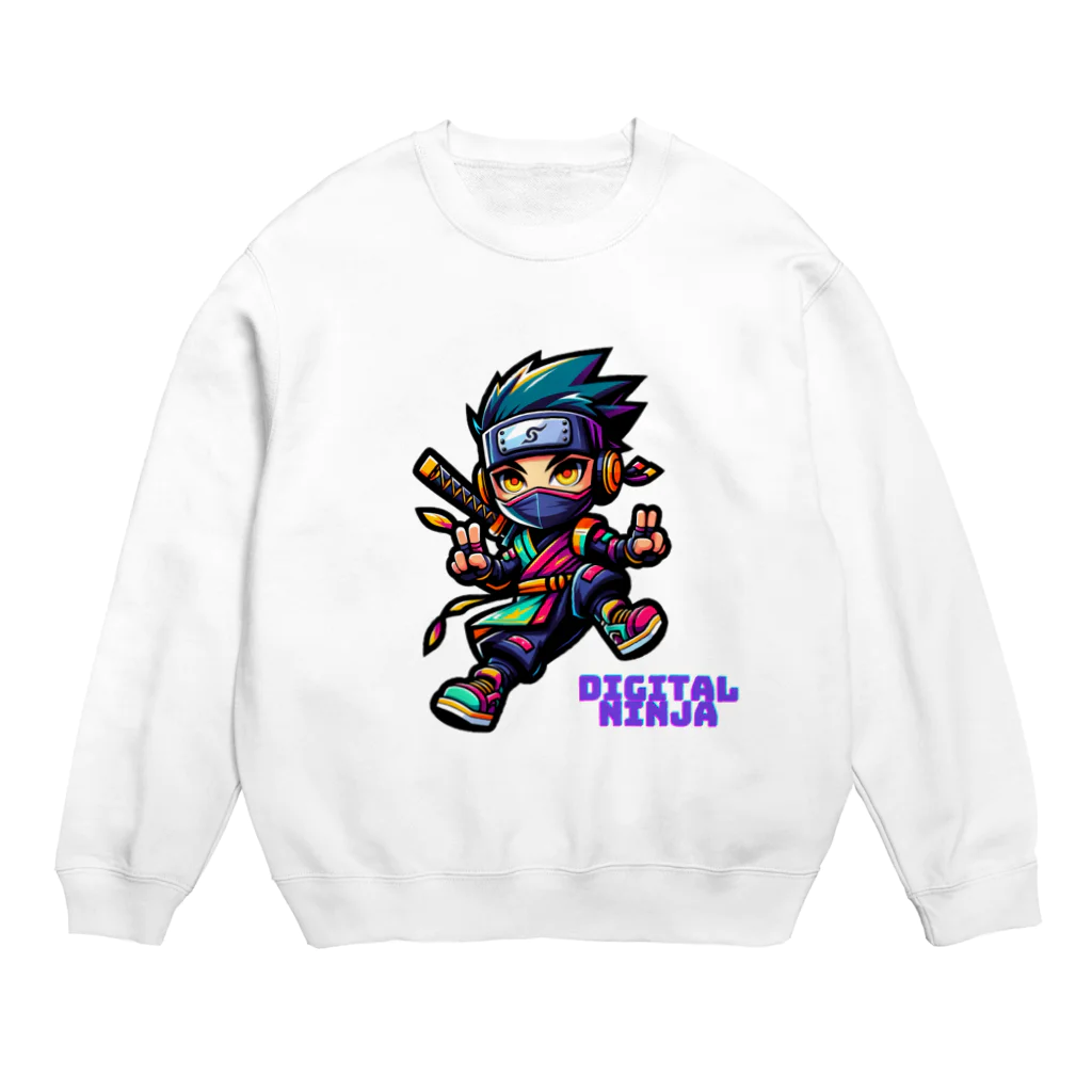 rsrsrsrsrの“Digital Ninja” ロゴ付き Crew Neck Sweatshirt