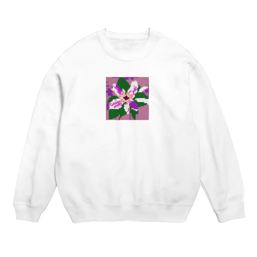 noaru633のドット絵のクレマチス Crew Neck Sweatshirt