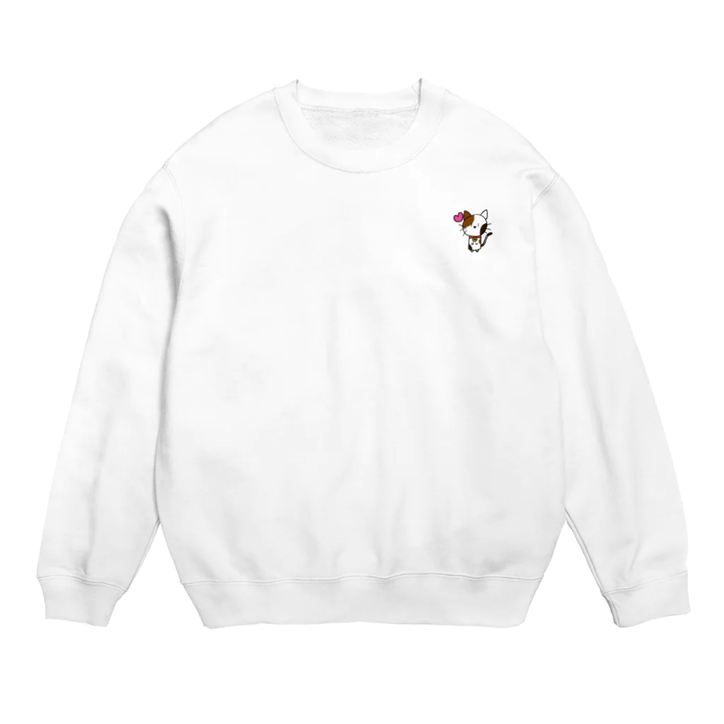 ねこ日和のねこ日和（ぶち猫） Crew Neck Sweatshirt