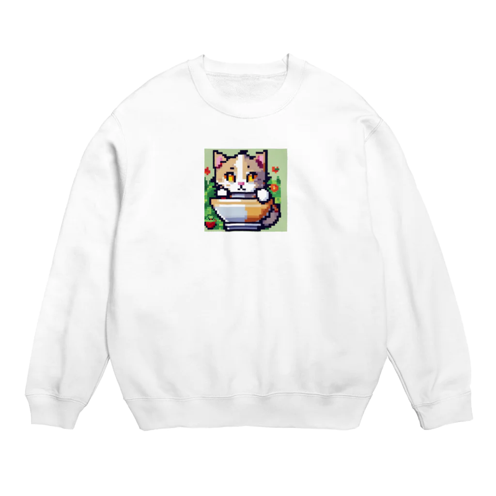 雪売店のマグカップかくれんぼ猫 Crew Neck Sweatshirt