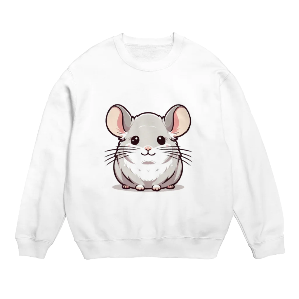 もふっとチンチラ🐭のチンチラ（シナモン） Crew Neck Sweatshirt