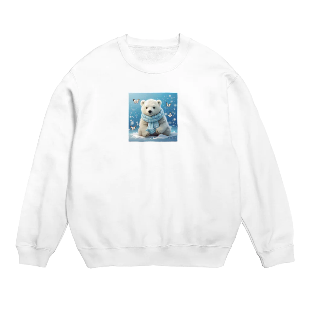 りんりんの可愛いシロクマちゃんショップ　かわいいよ！の白くま Crew Neck Sweatshirt