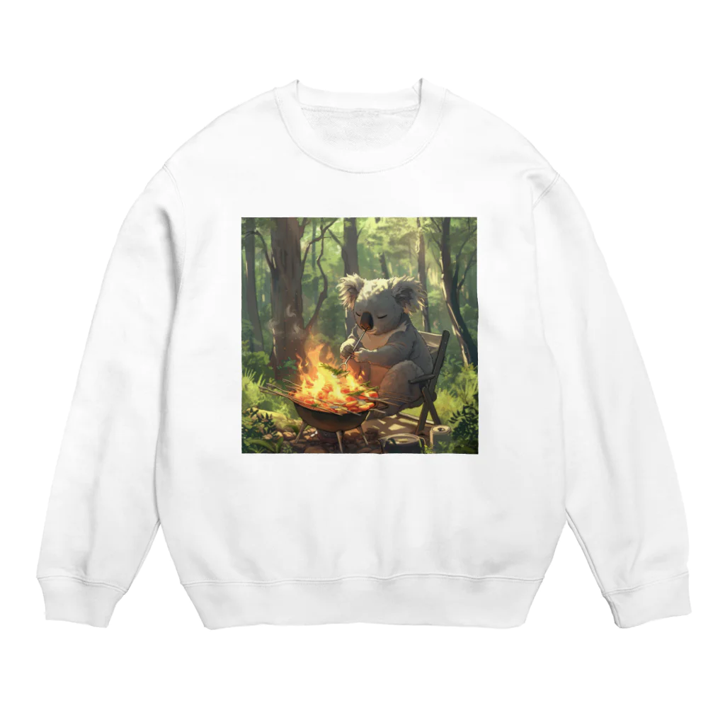 猫クリエイターのバーベキューをするコアラ Crew Neck Sweatshirt