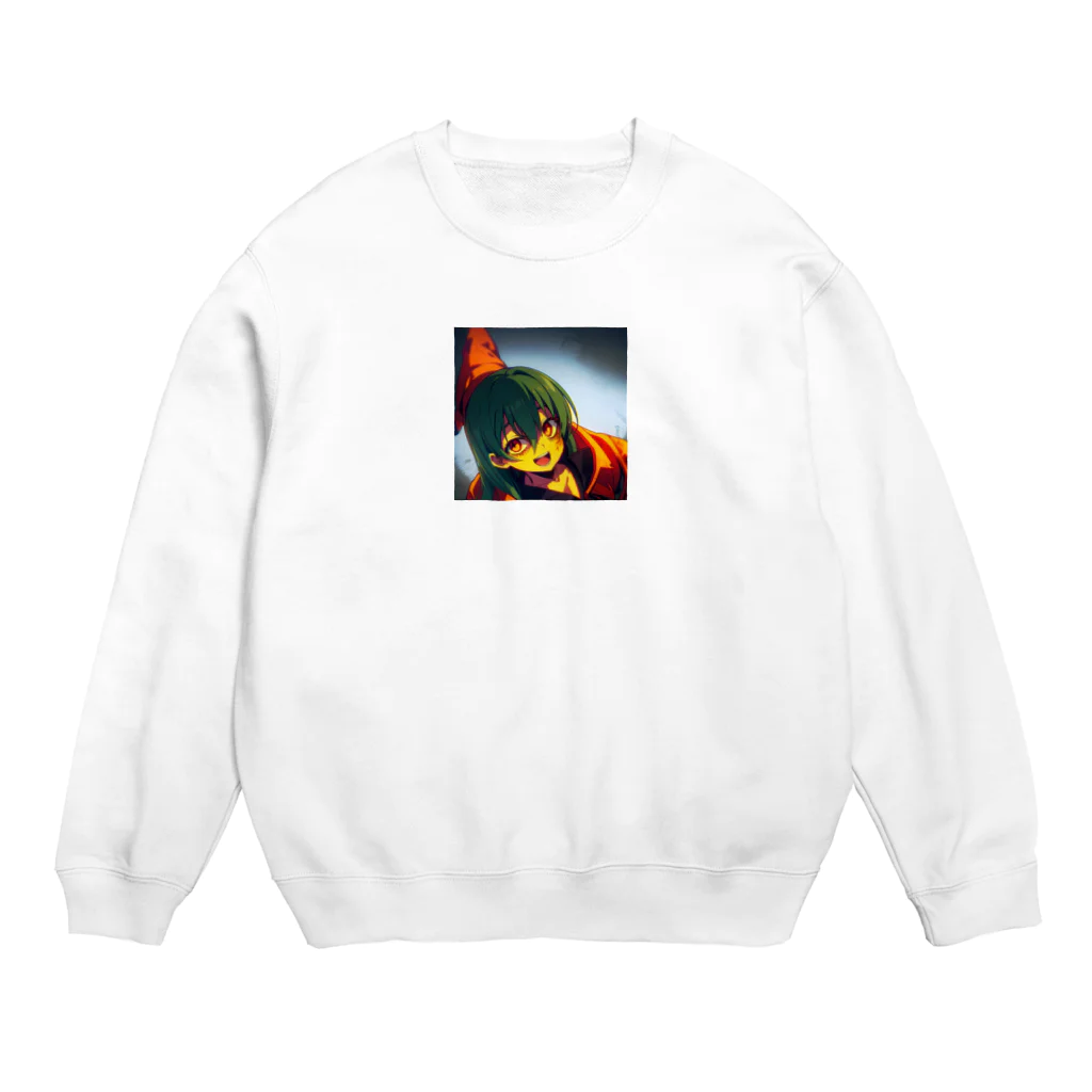 ほっこりアニメマートのゾンビィ～6 Crew Neck Sweatshirt