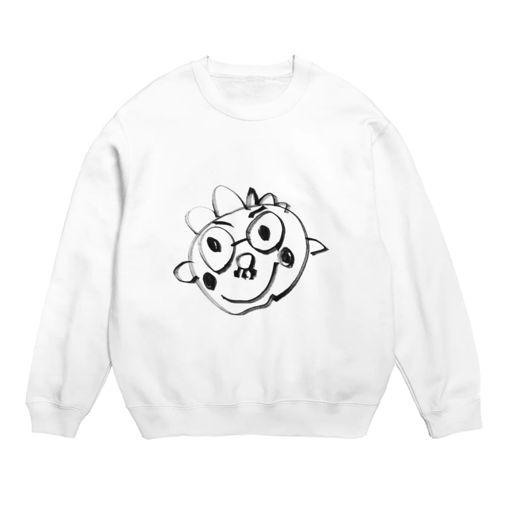 ポコテコさんちのガリゾー画伯のガリゾーママ Crew Neck Sweatshirt