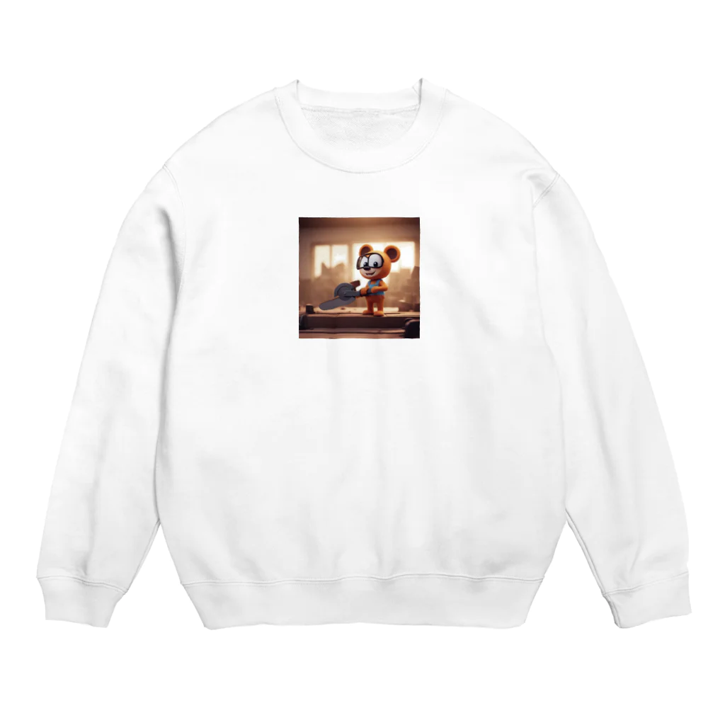 DeeeeDののこぎりのキャラクター Crew Neck Sweatshirt