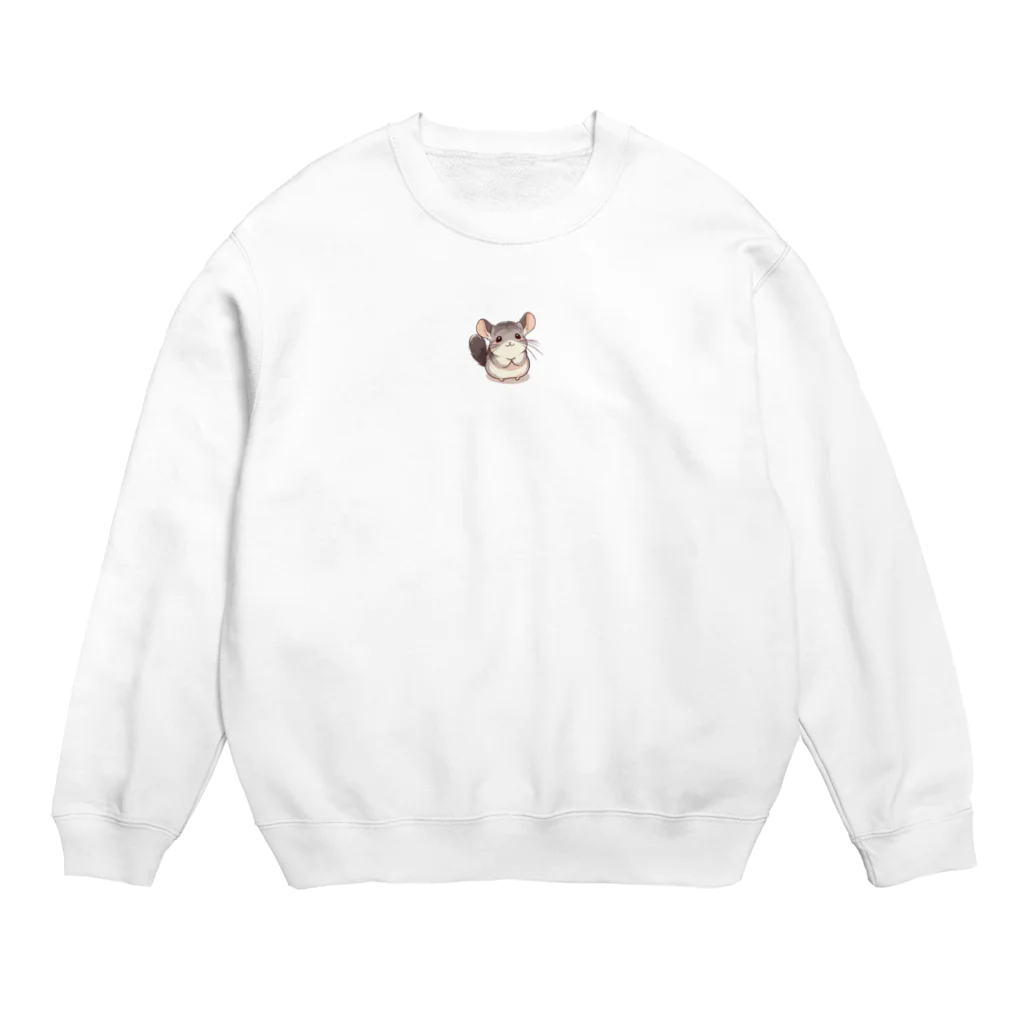 もふっとチンチラ🐭のおねだりチンチラ Crew Neck Sweatshirt