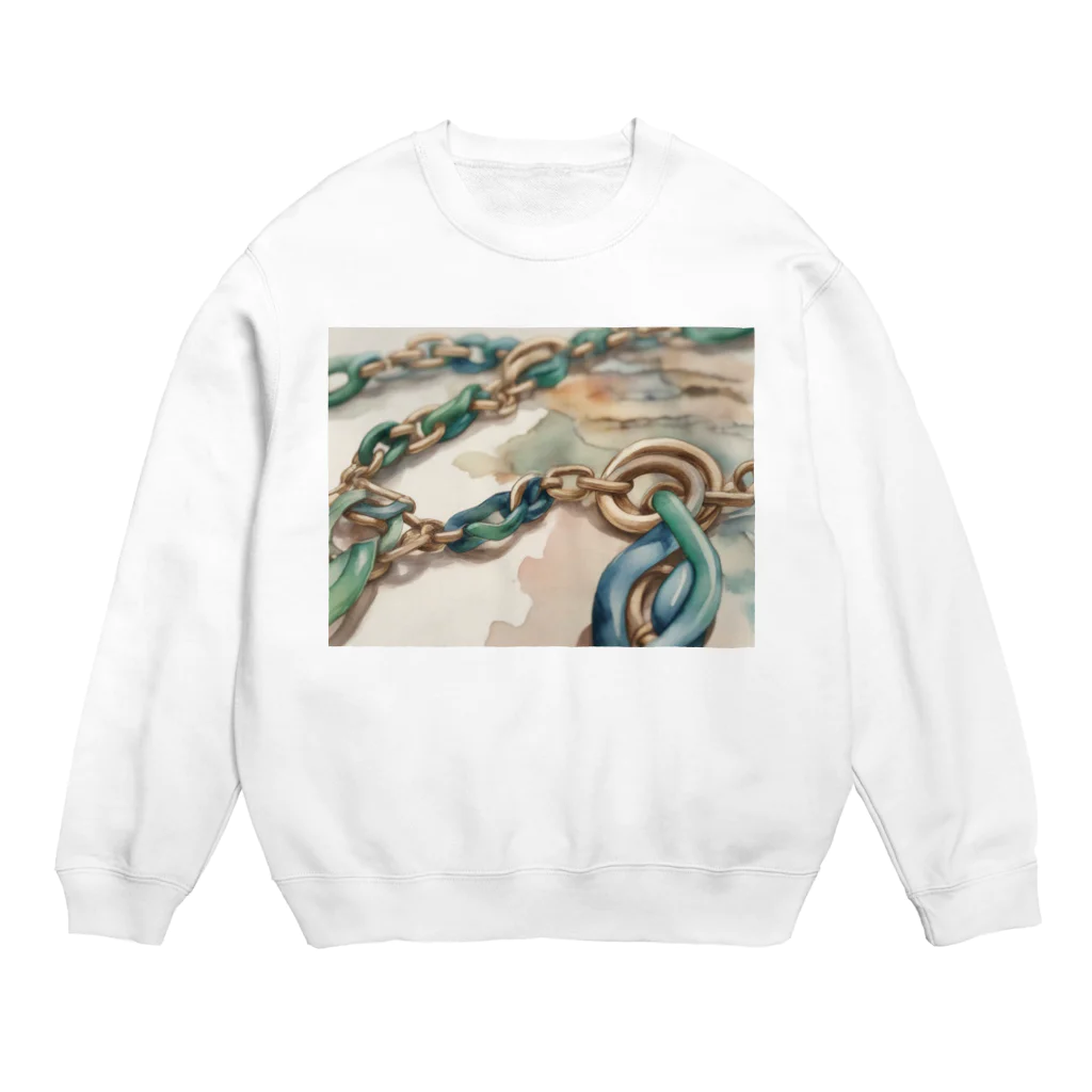 テフラんずのチェーンデザイン Crew Neck Sweatshirt