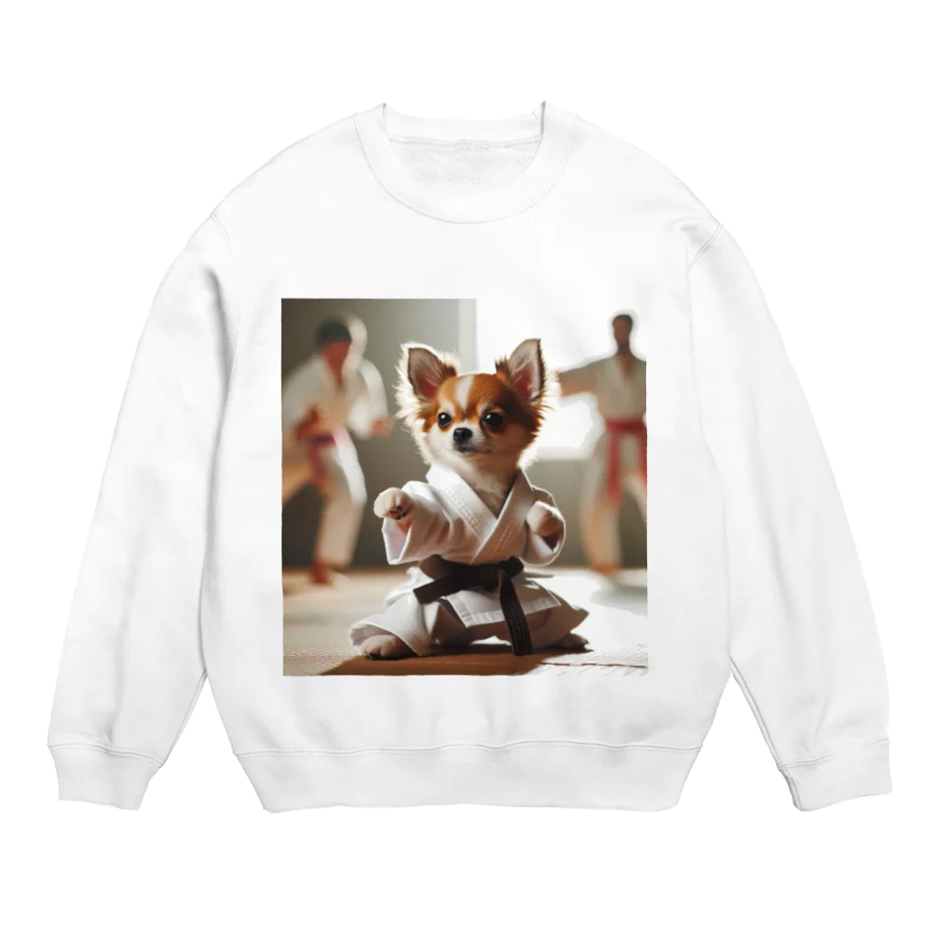 チワワンSHOPの空手着チワワくん Crew Neck Sweatshirt