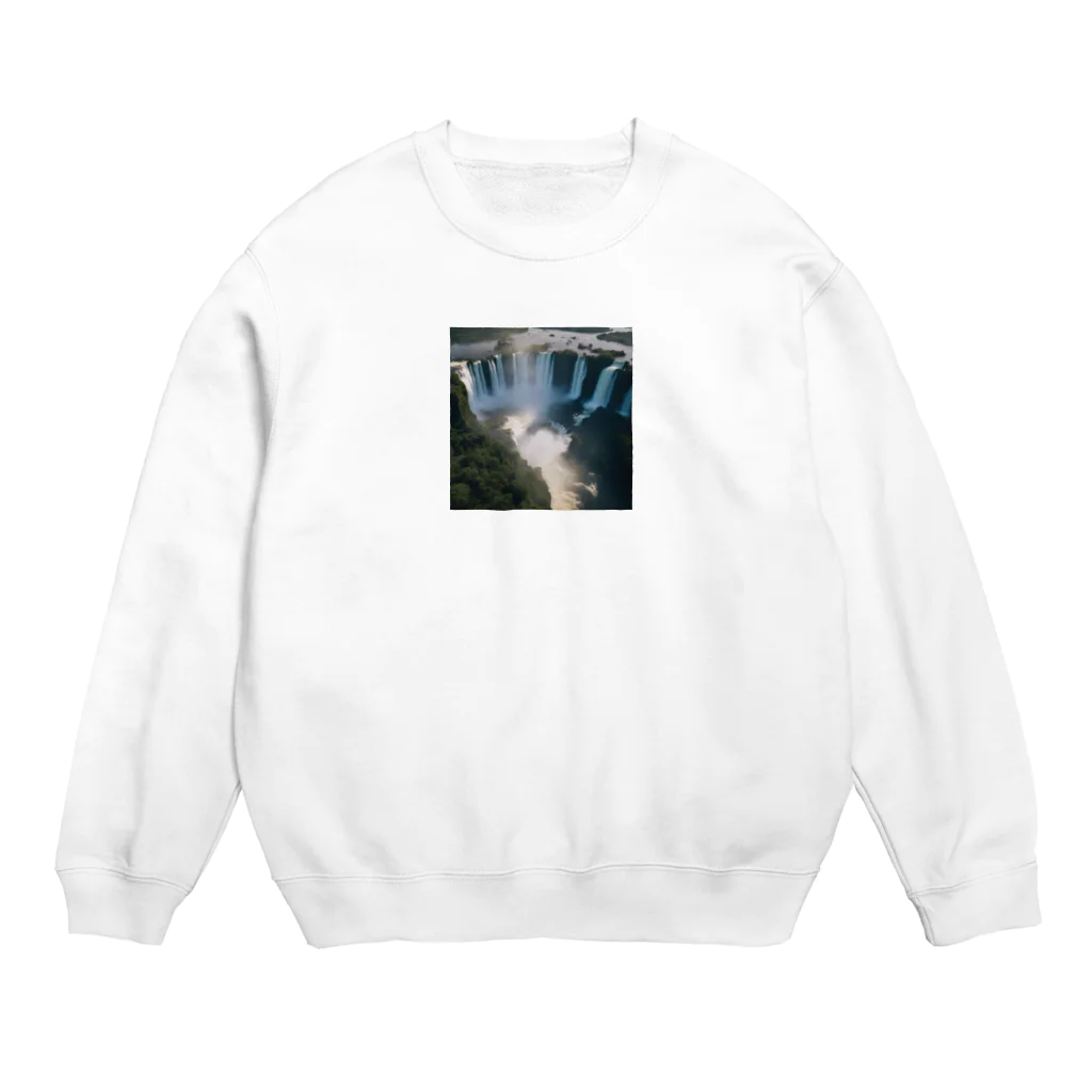 metametamonnのアルゼンチンのイグアスの滝 Crew Neck Sweatshirt