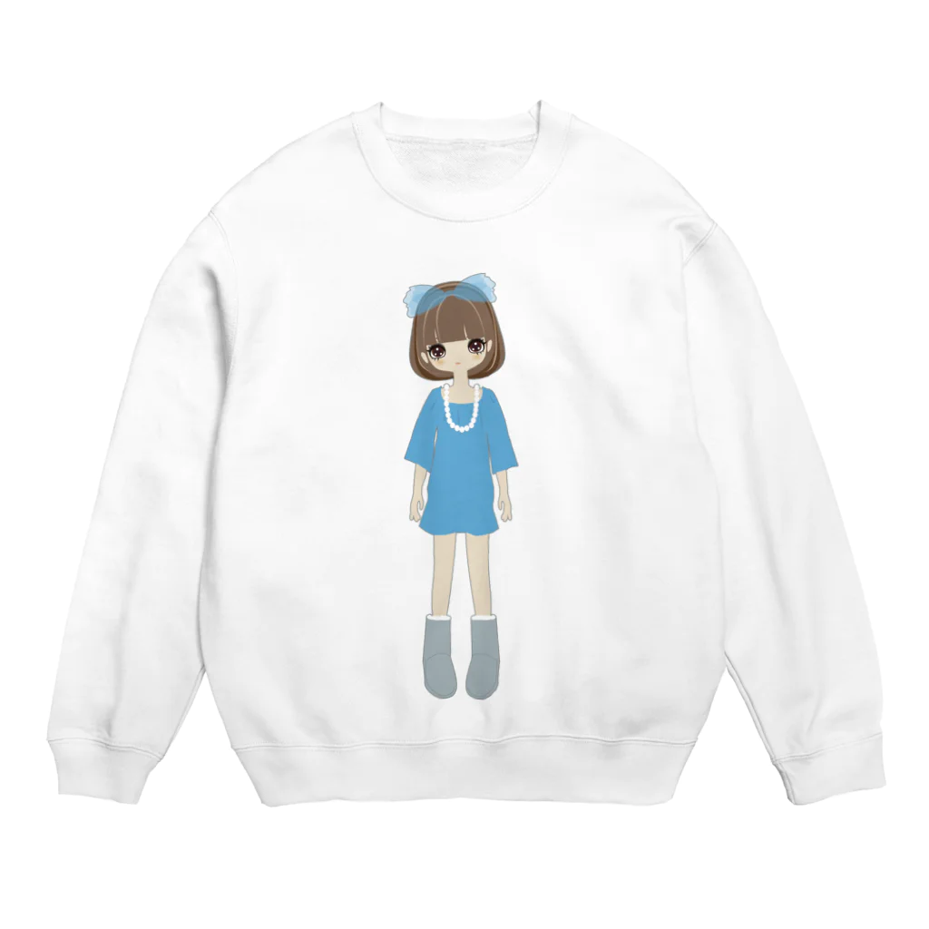 fukuikeのガール01 Crew Neck Sweatshirt