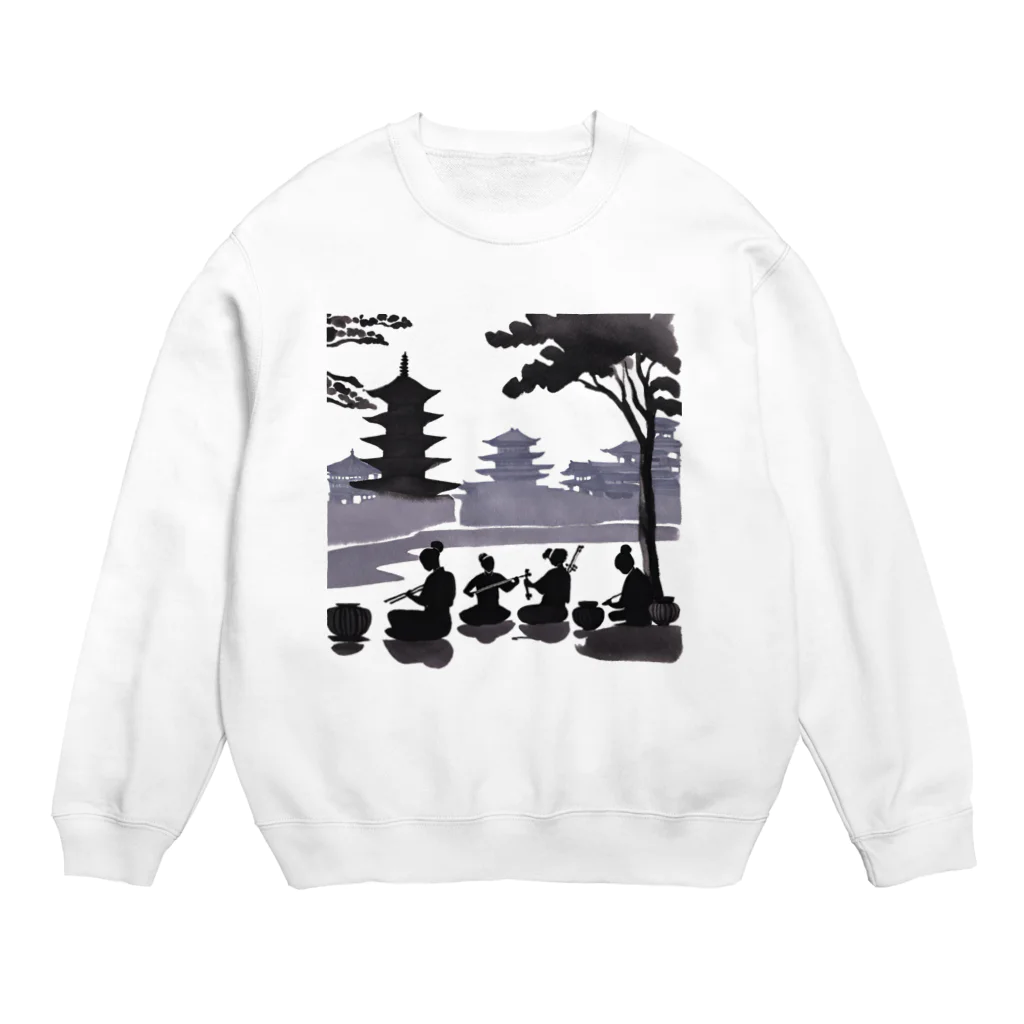 福きたるの和カルテット Crew Neck Sweatshirt