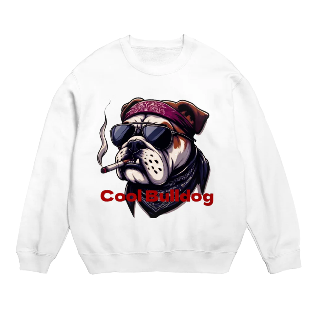 youteiのクールなブルドッグ Crew Neck Sweatshirt