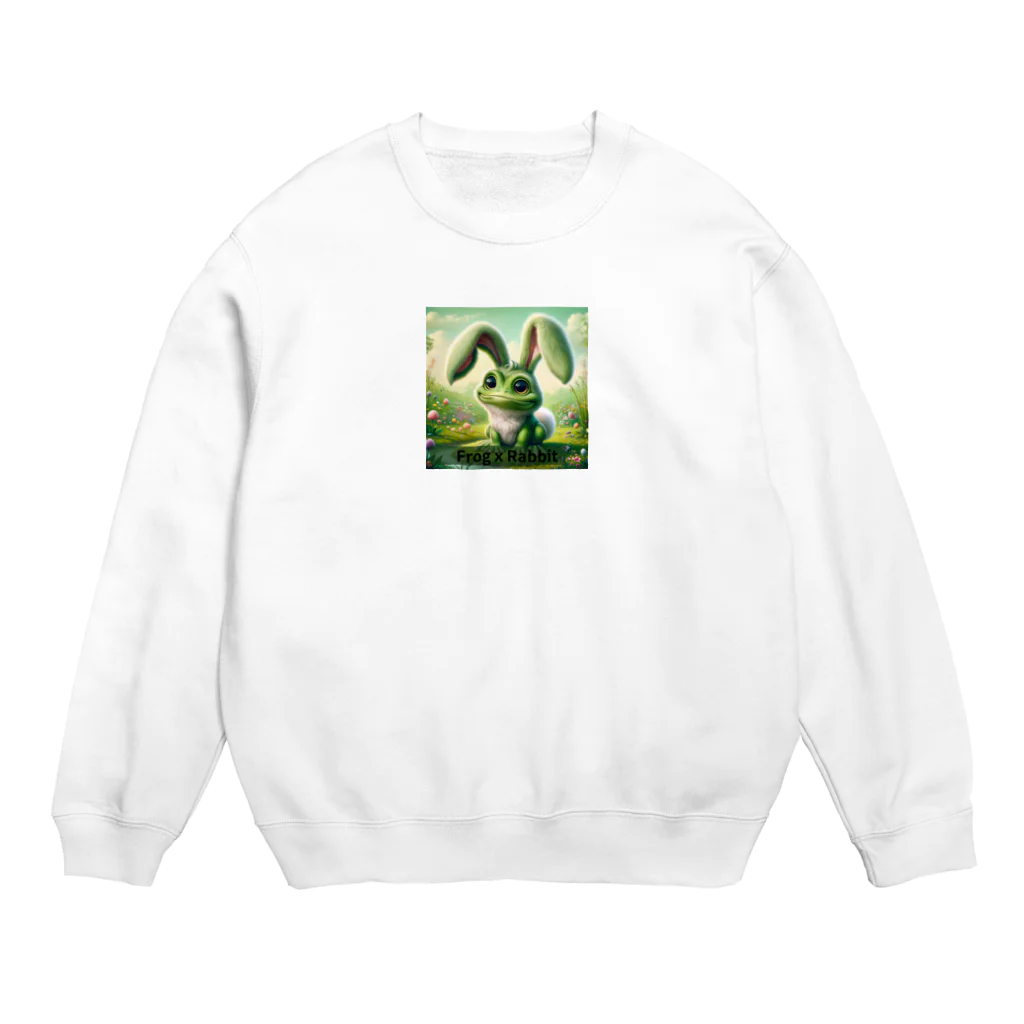 5168のカエルｘウサギ Crew Neck Sweatshirt