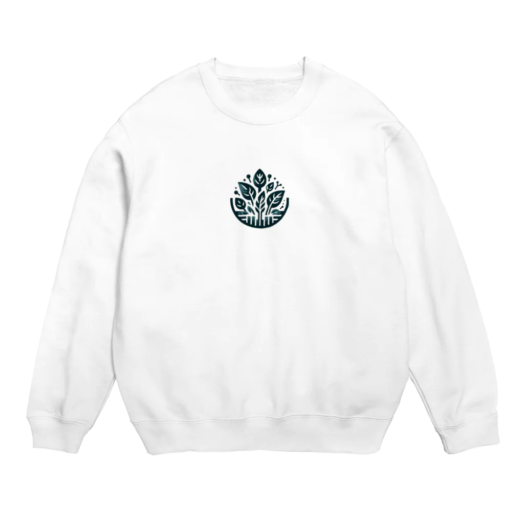 大地の宝物のほうれん草、緑、持続可能 Crew Neck Sweatshirt