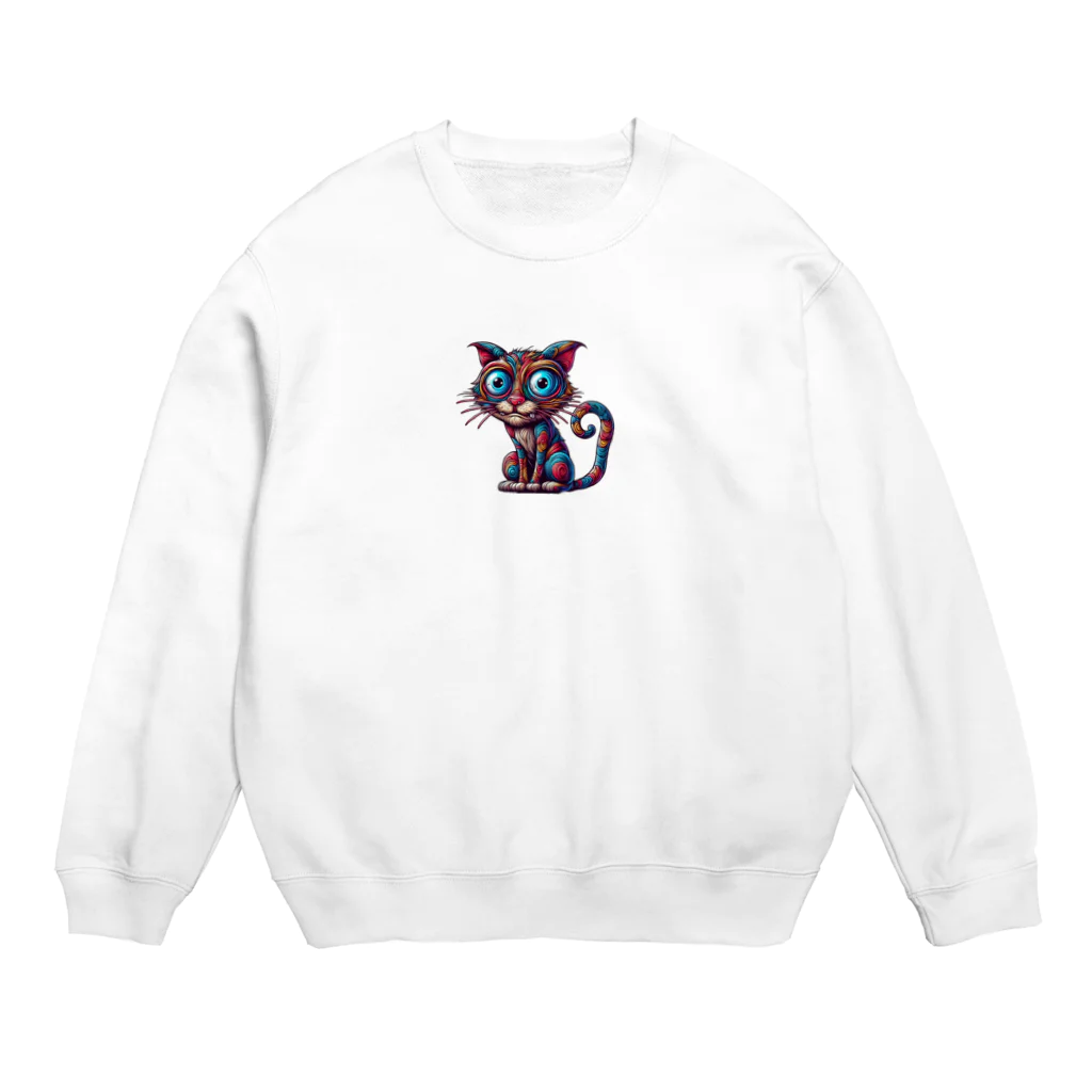 kyomukyomukarenのカラフル猫 Crew Neck Sweatshirt