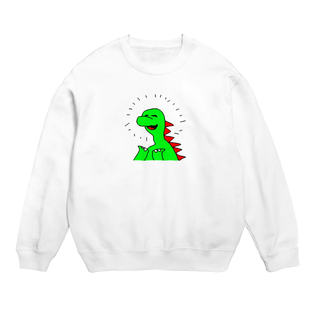 ダンプティーズの喜ぶ恐竜 Crew Neck Sweatshirt