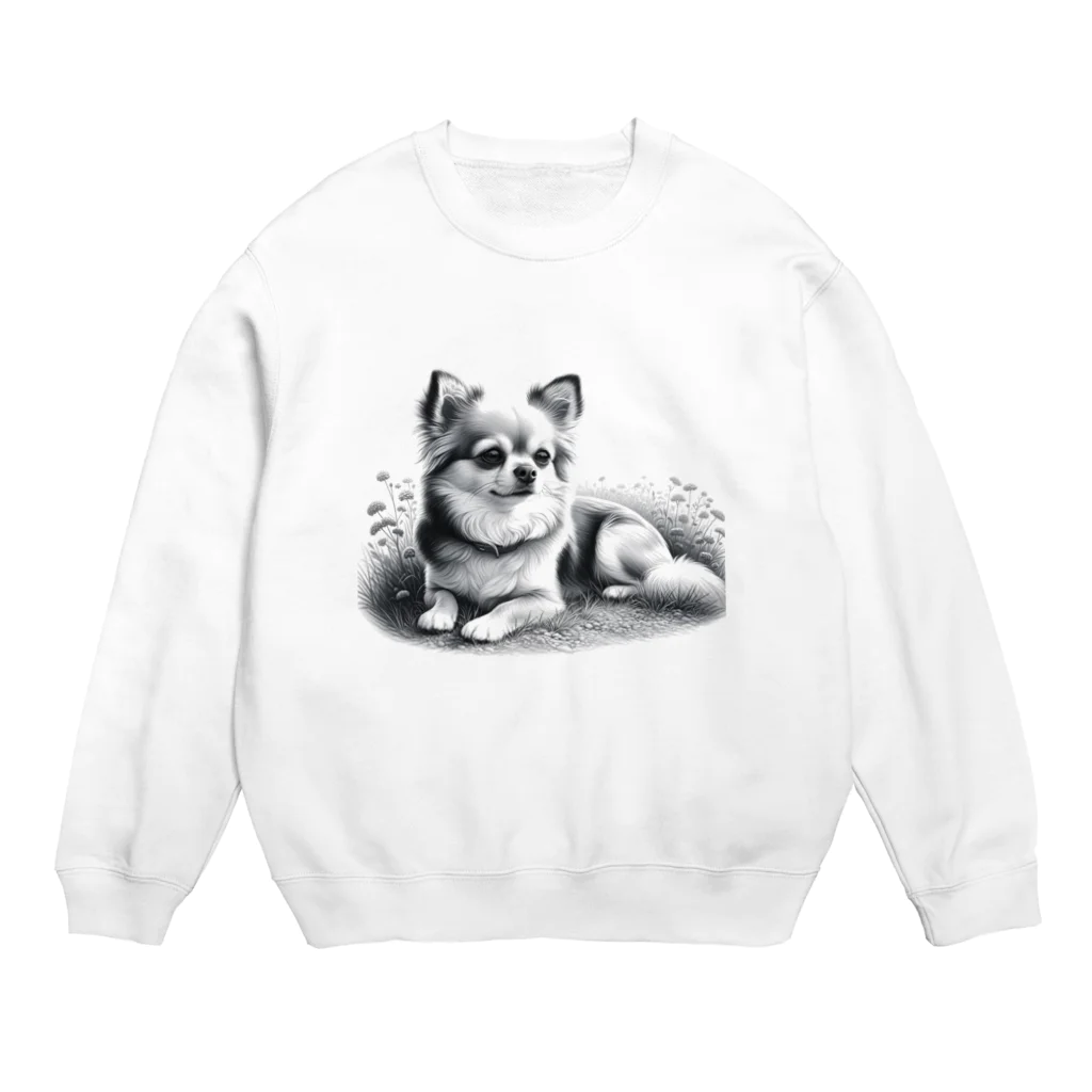 サボのドッグショップのチワポメ Crew Neck Sweatshirt