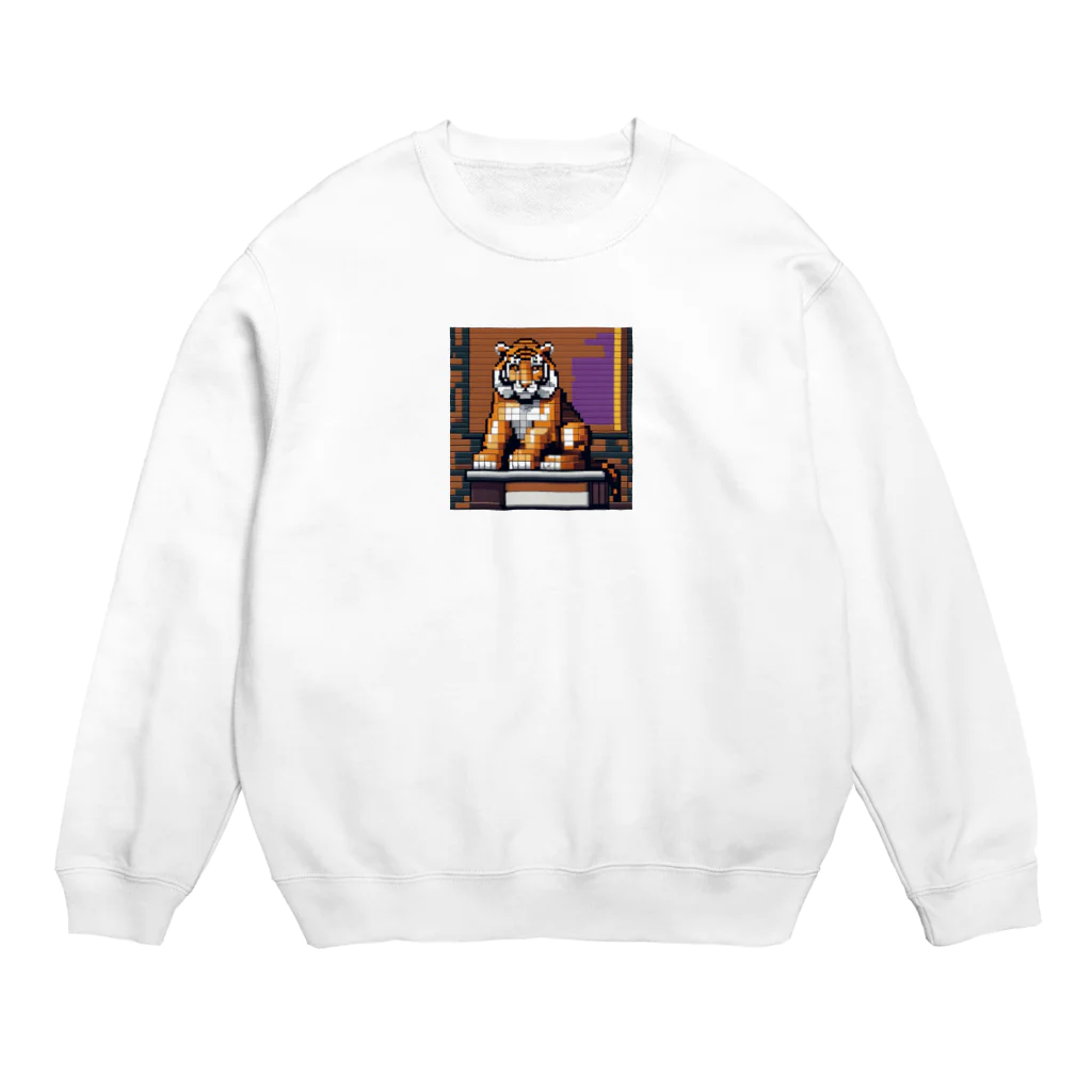 クロスクリエイティブのクイズを出しているトラ Crew Neck Sweatshirt