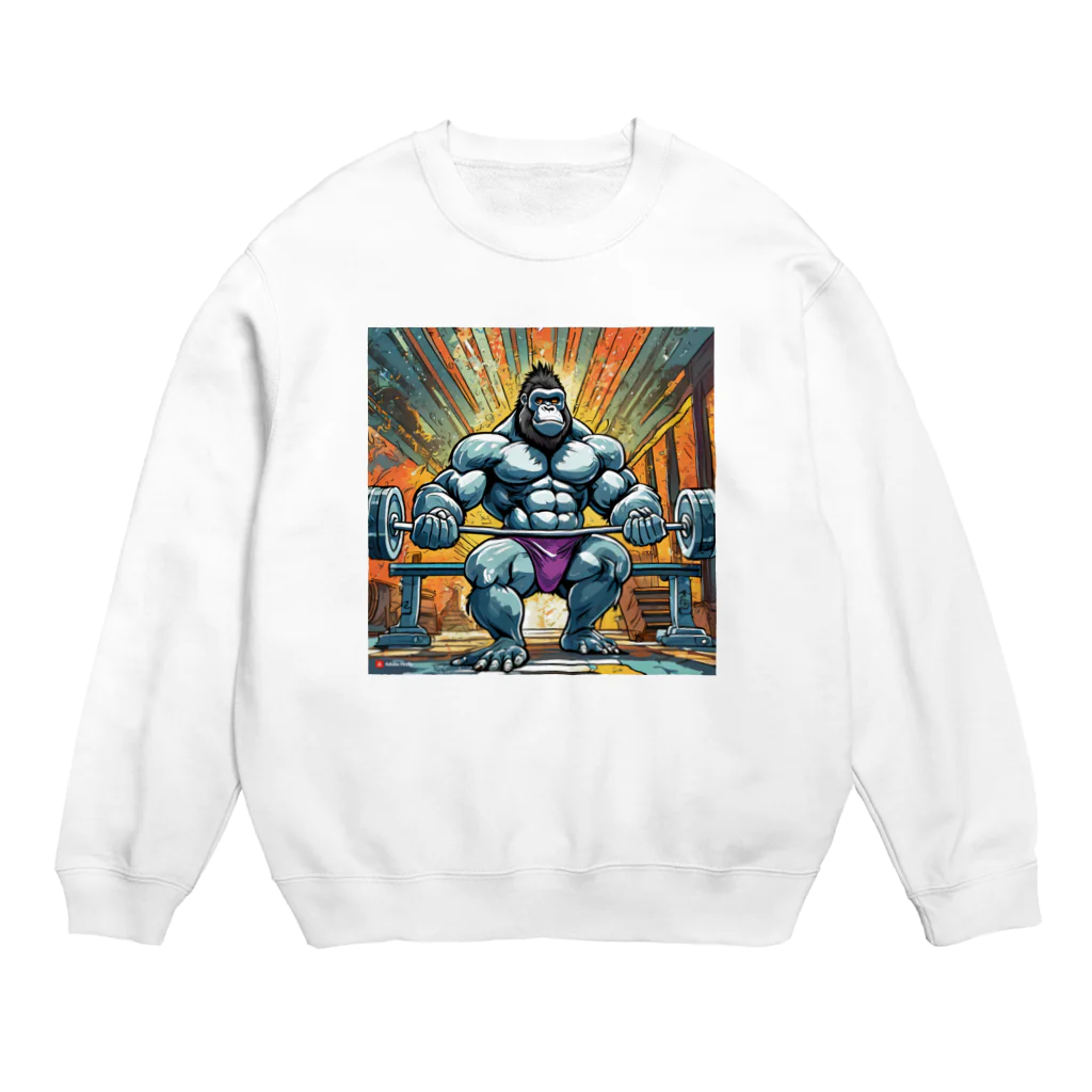 gollisquatのアームカールゴリラ Crew Neck Sweatshirt