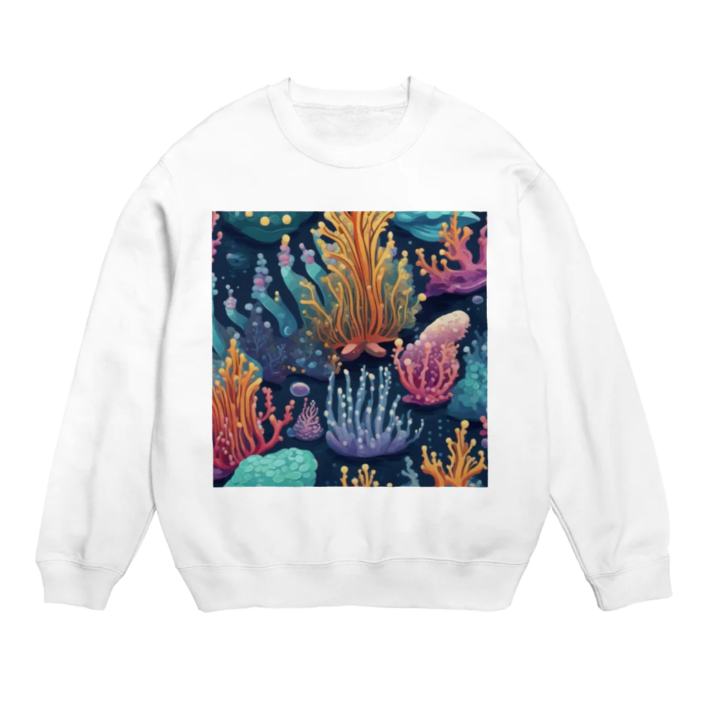 yuking0825の海を彩るコーラル Crew Neck Sweatshirt