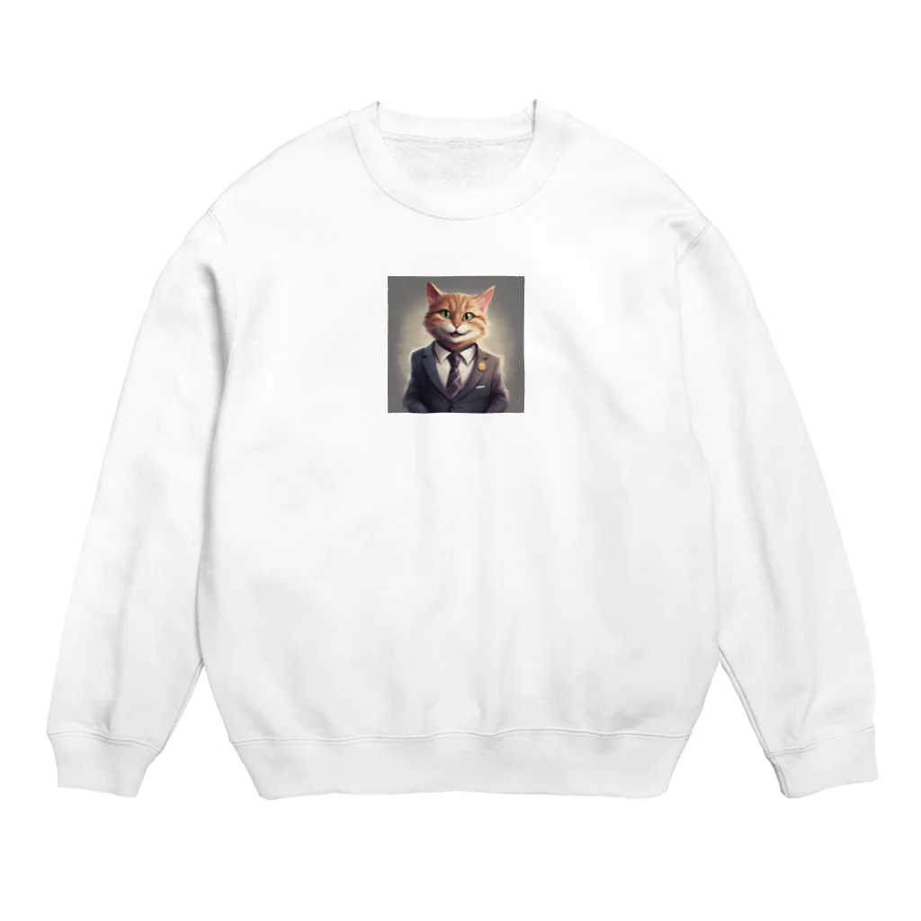 ネコ社長のネコ社長６代目 Crew Neck Sweatshirt