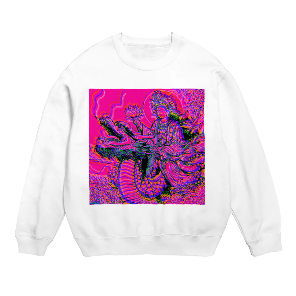 moon_takuanの観世音菩薩と龍2「Kanzeon Bodhisattva and dragon2」 Crew Neck Sweatshirt