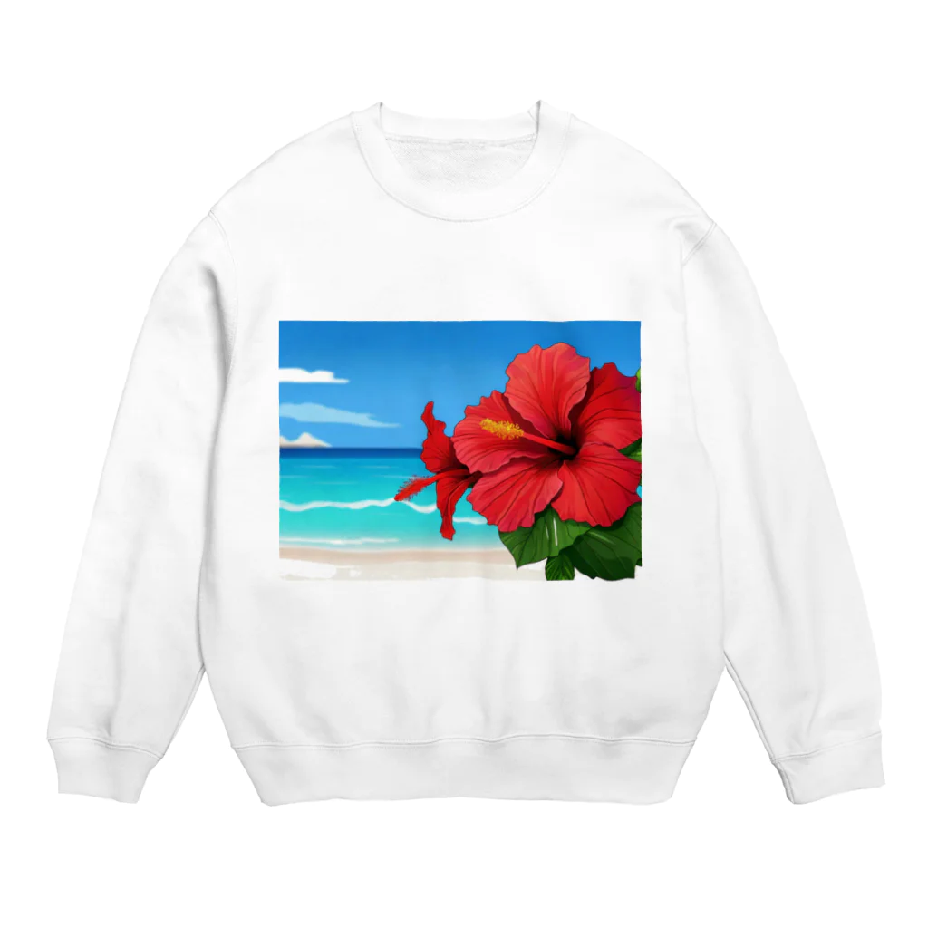 kaiminsapoのハイビスカス　リゾート　🌺　🏝️ Crew Neck Sweatshirt