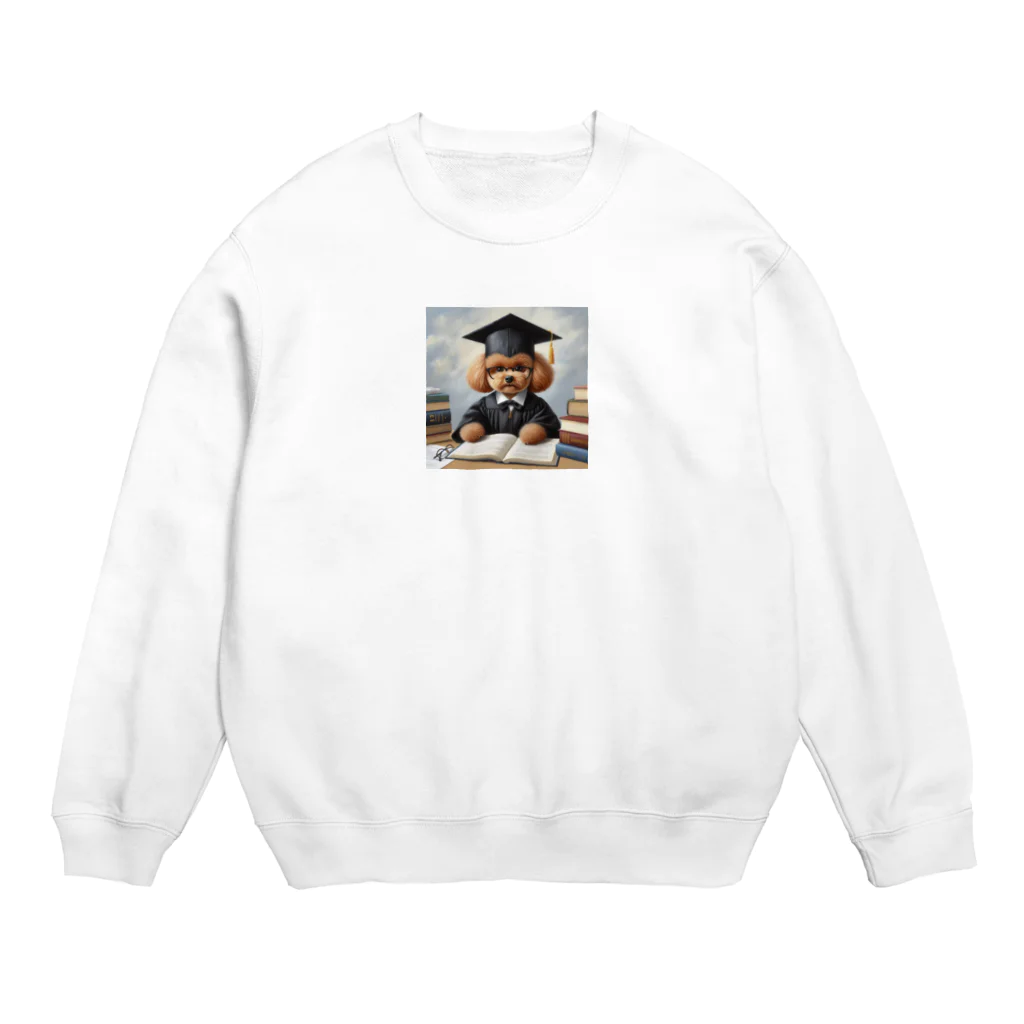 s30zcの勉強を頑張るトイプードル Crew Neck Sweatshirt