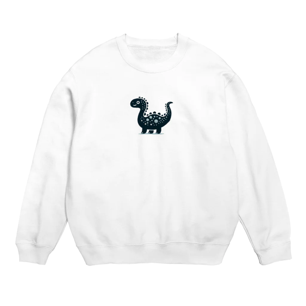 animal-numberの恐竜シルエット Crew Neck Sweatshirt