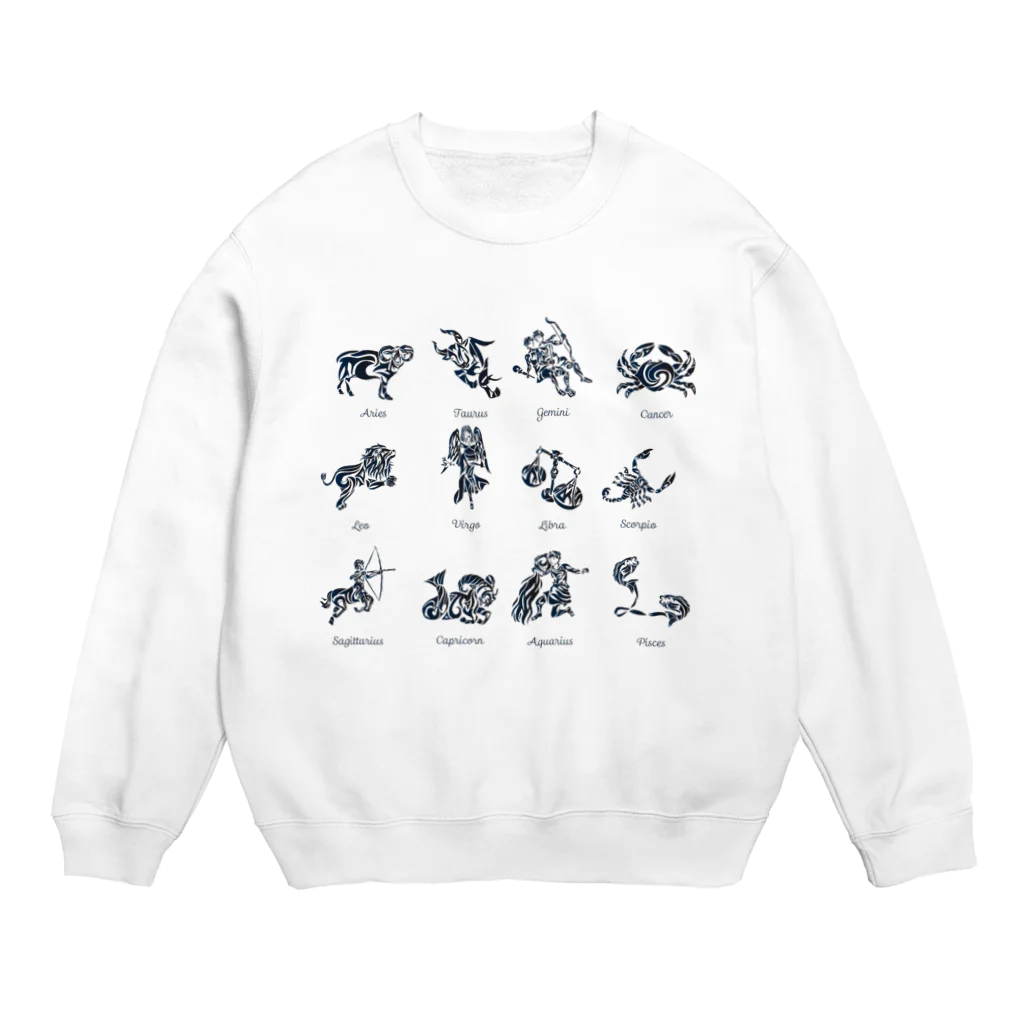 chicodeza by suzuriの12星座一覧 Crew Neck Sweatshirt