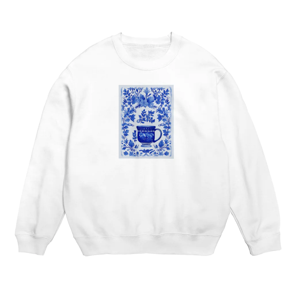 (っ◔◡◔)っ ♥ Le Petit Trésor ♥の花の詩カップ(The Flower Poetry Cup) Crew Neck Sweatshirt