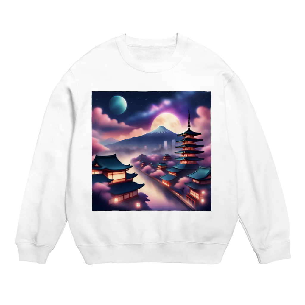 WifebearのJapan Galaxy Crew Neck Sweatshirt