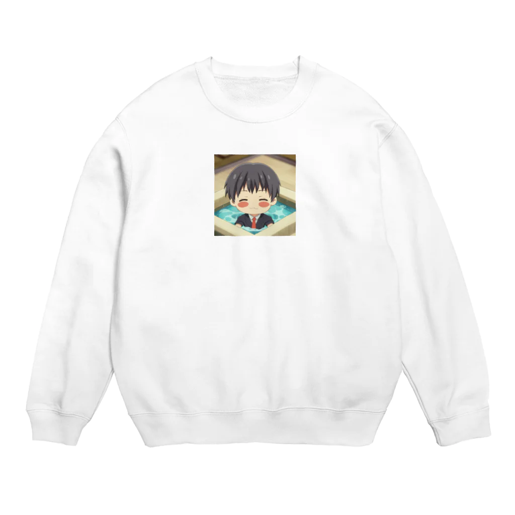 なお（ｻﾗﾘｰﾏﾝ）＠AI使って情報発信中の温泉＠サラリーマン Crew Neck Sweatshirt