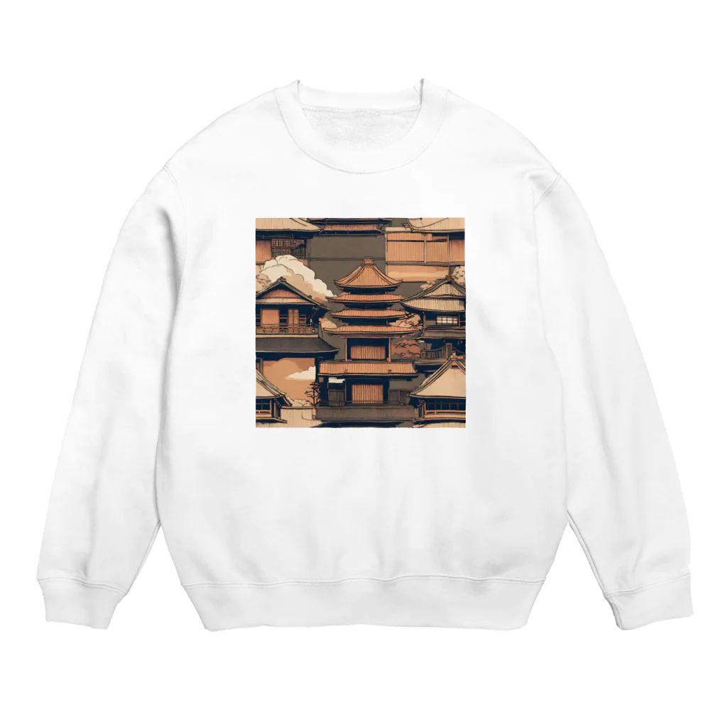 curtisの伝統的な日本の家屋 Crew Neck Sweatshirt