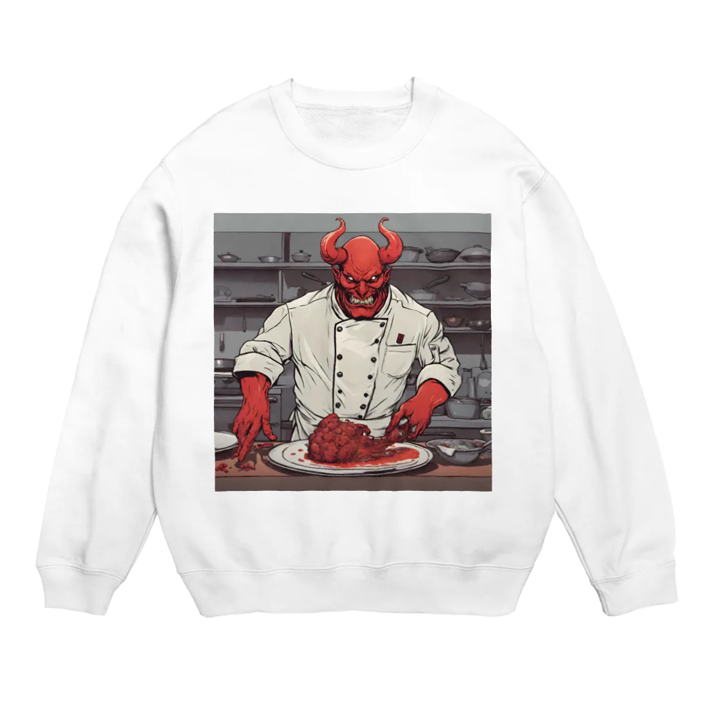 d-design-labのdevil's cookingグッズ Crew Neck Sweatshirt