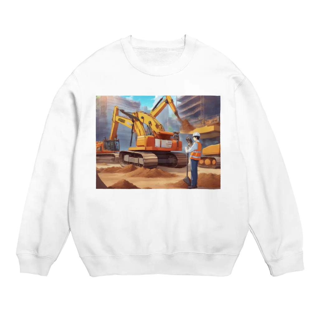 yusuke129の工事現場 Crew Neck Sweatshirt