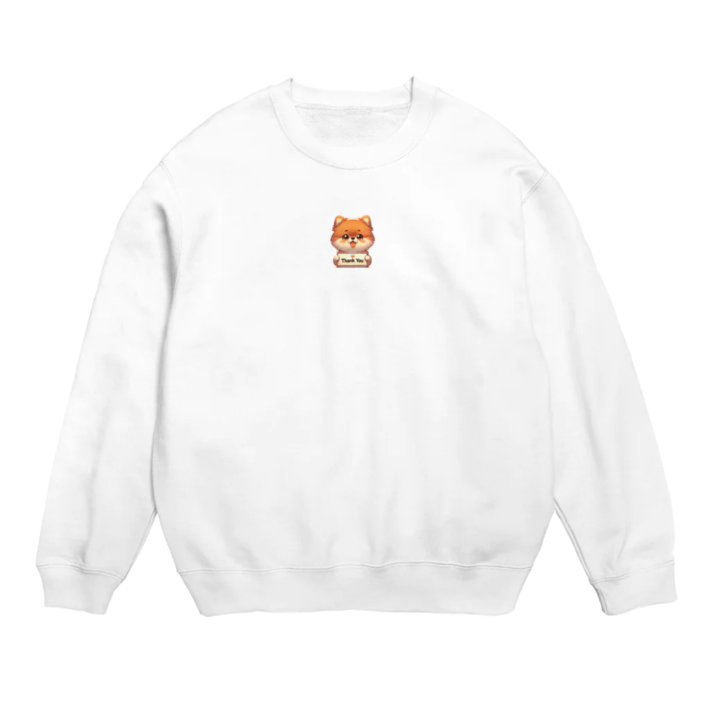 ぷるぱらの【ぽめちい】シリーズ （Thanks バージョン） Crew Neck Sweatshirt