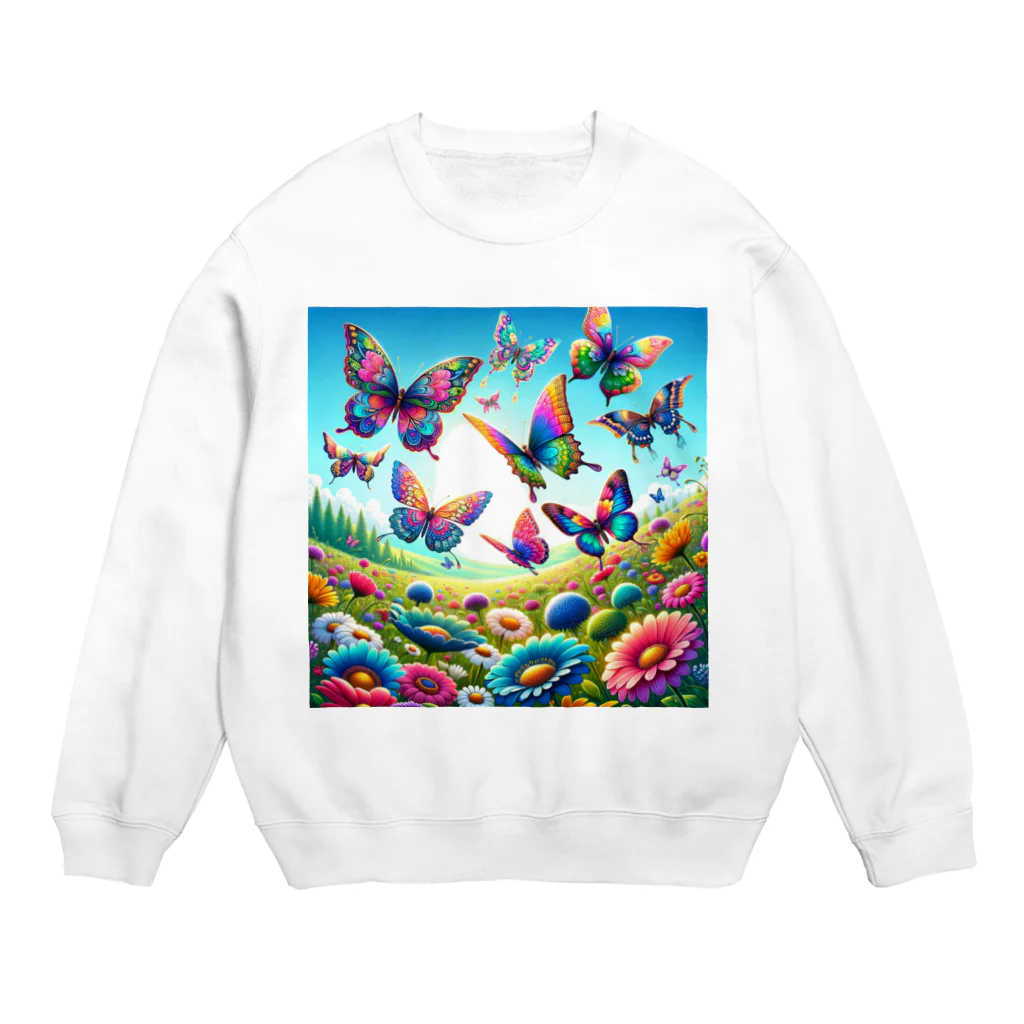 すずらん24の幸運のお花畑 Crew Neck Sweatshirt