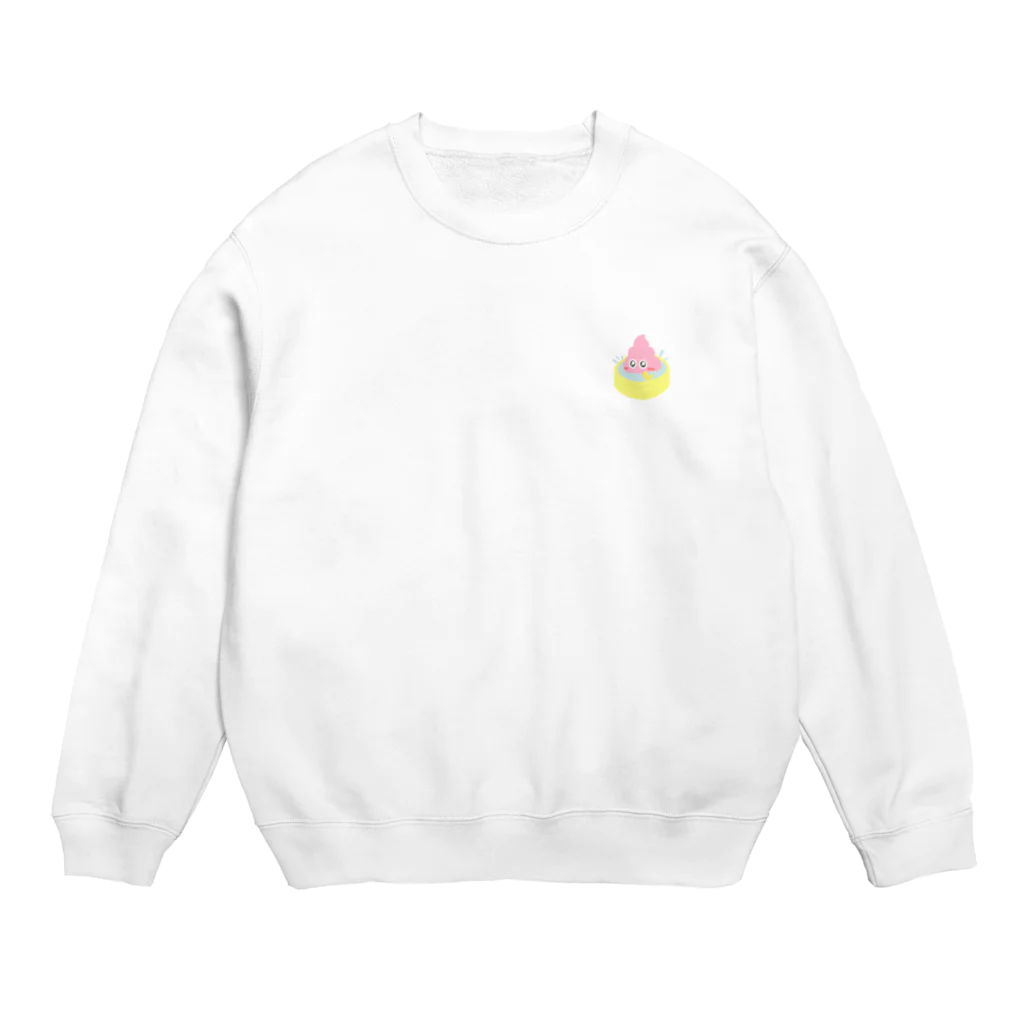 うんこちゃん！の水浴びうんこちゃん！ Crew Neck Sweatshirt