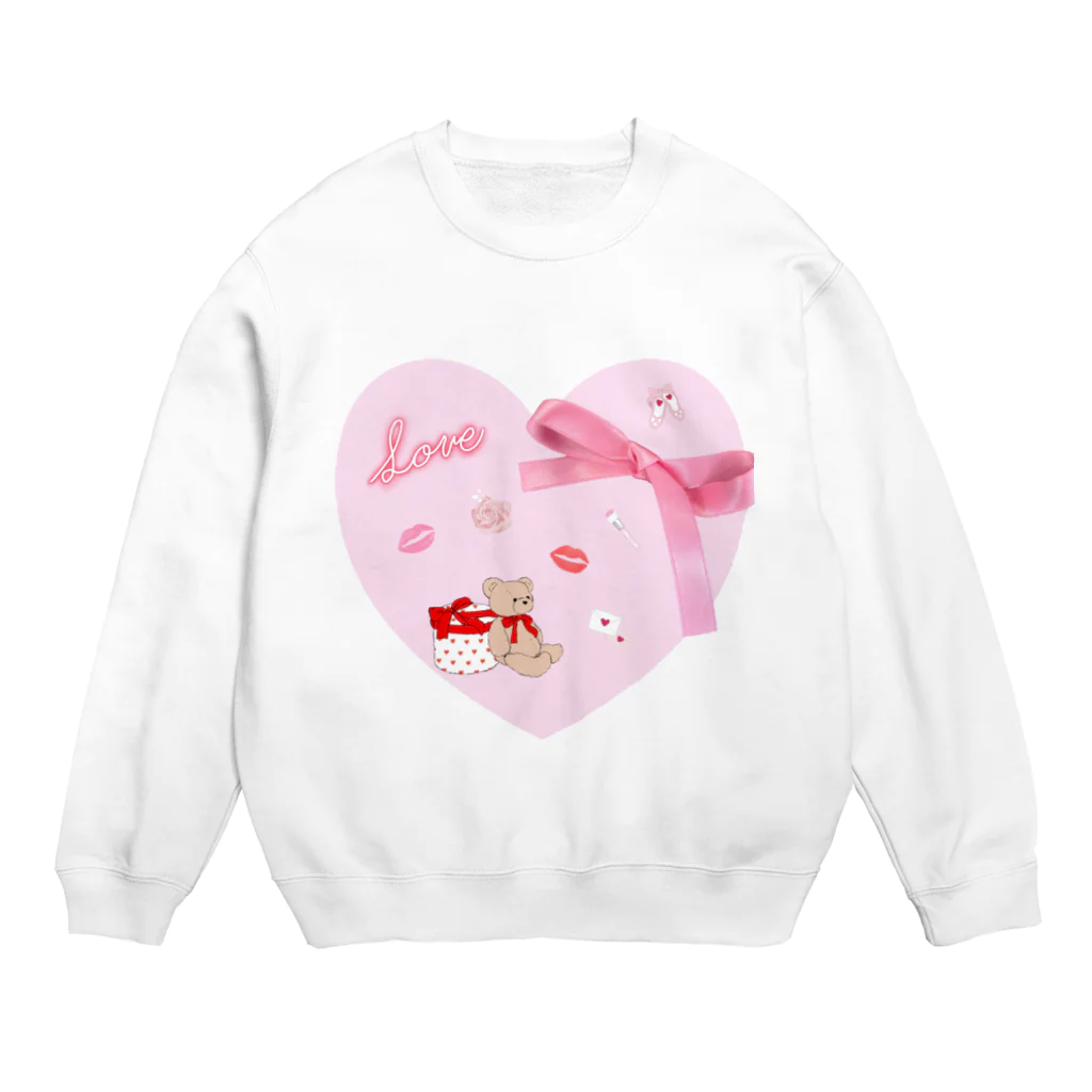 ゆめかわしょっぷのゆめかわいい くまちゃん Crew Neck Sweatshirt