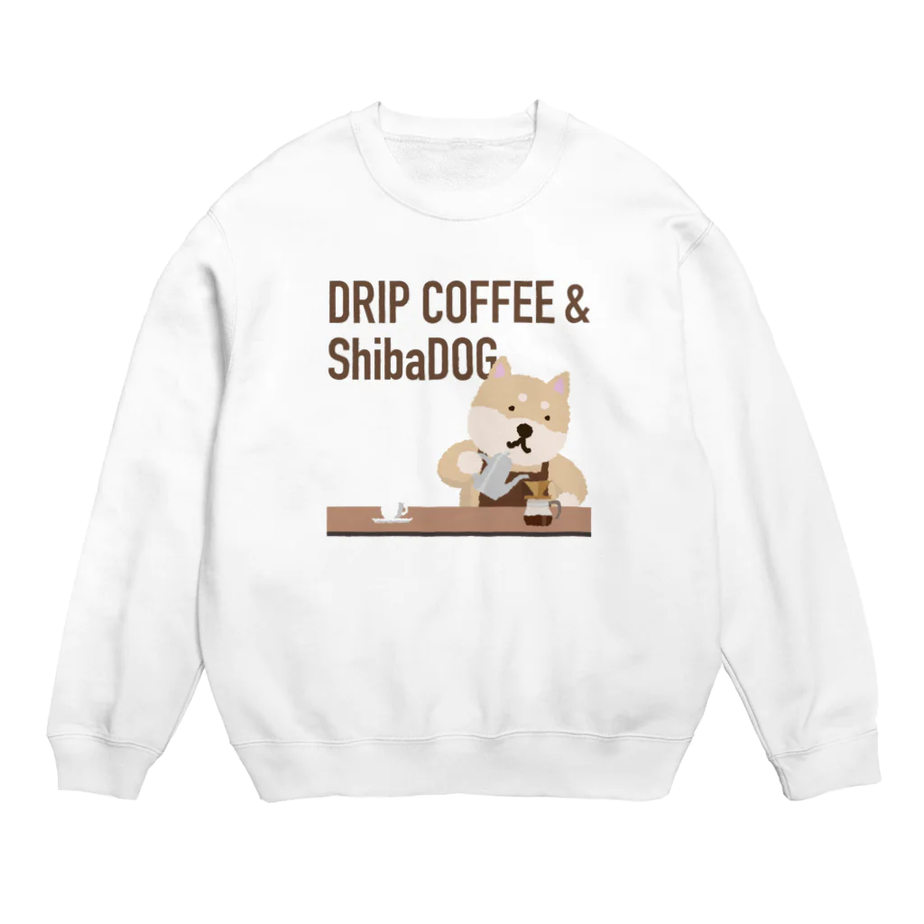 しばじるしデザインのDRIP COFFEE & ShibaDOG Crew Neck Sweatshirt