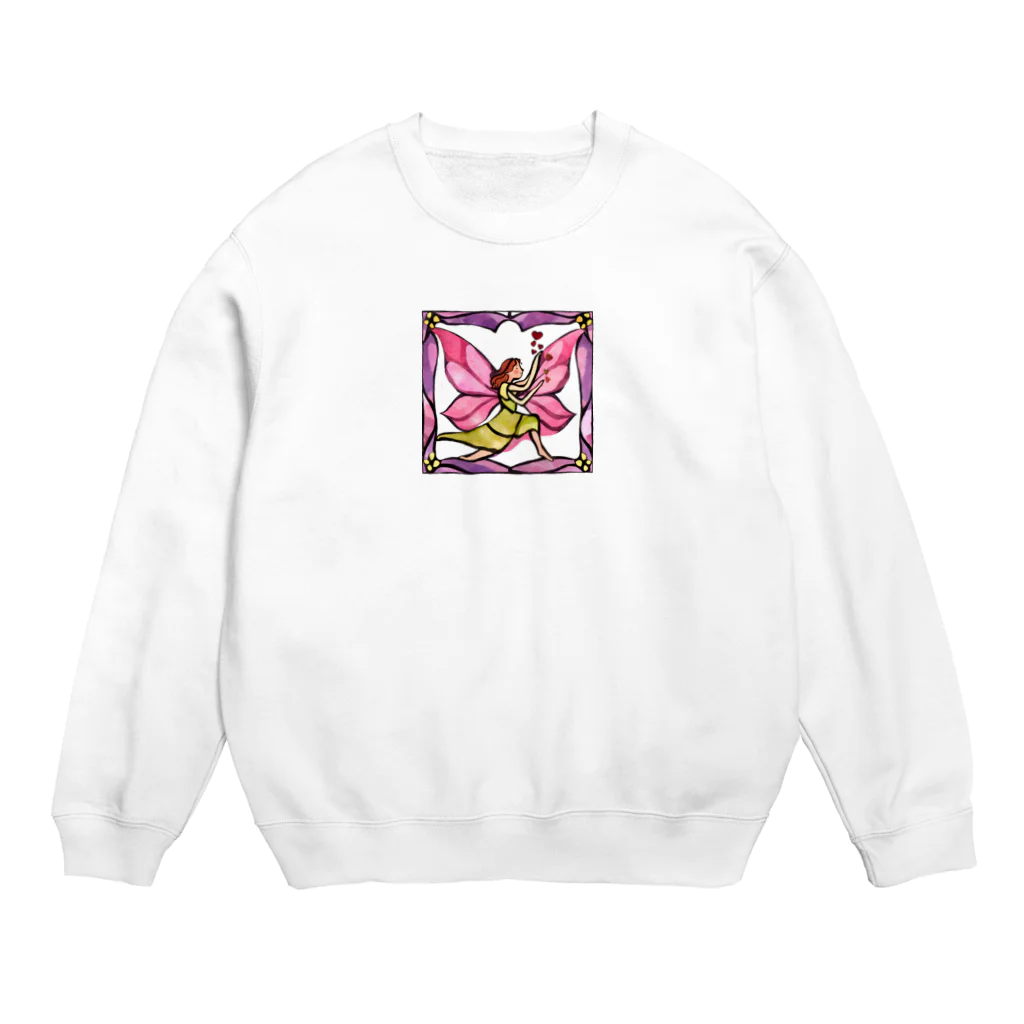 かるるんショップの幸せを運ぶ妖精 Crew Neck Sweatshirt