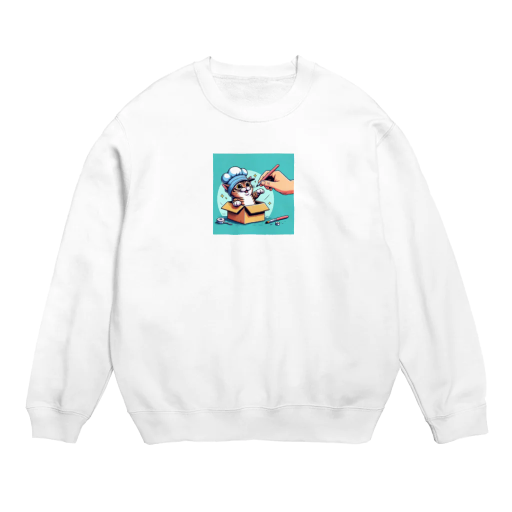 katohkouchiのCreate_an_illustration_of_a_cat_doing_something_hu_latest_funny_cat Crew Neck Sweatshirt