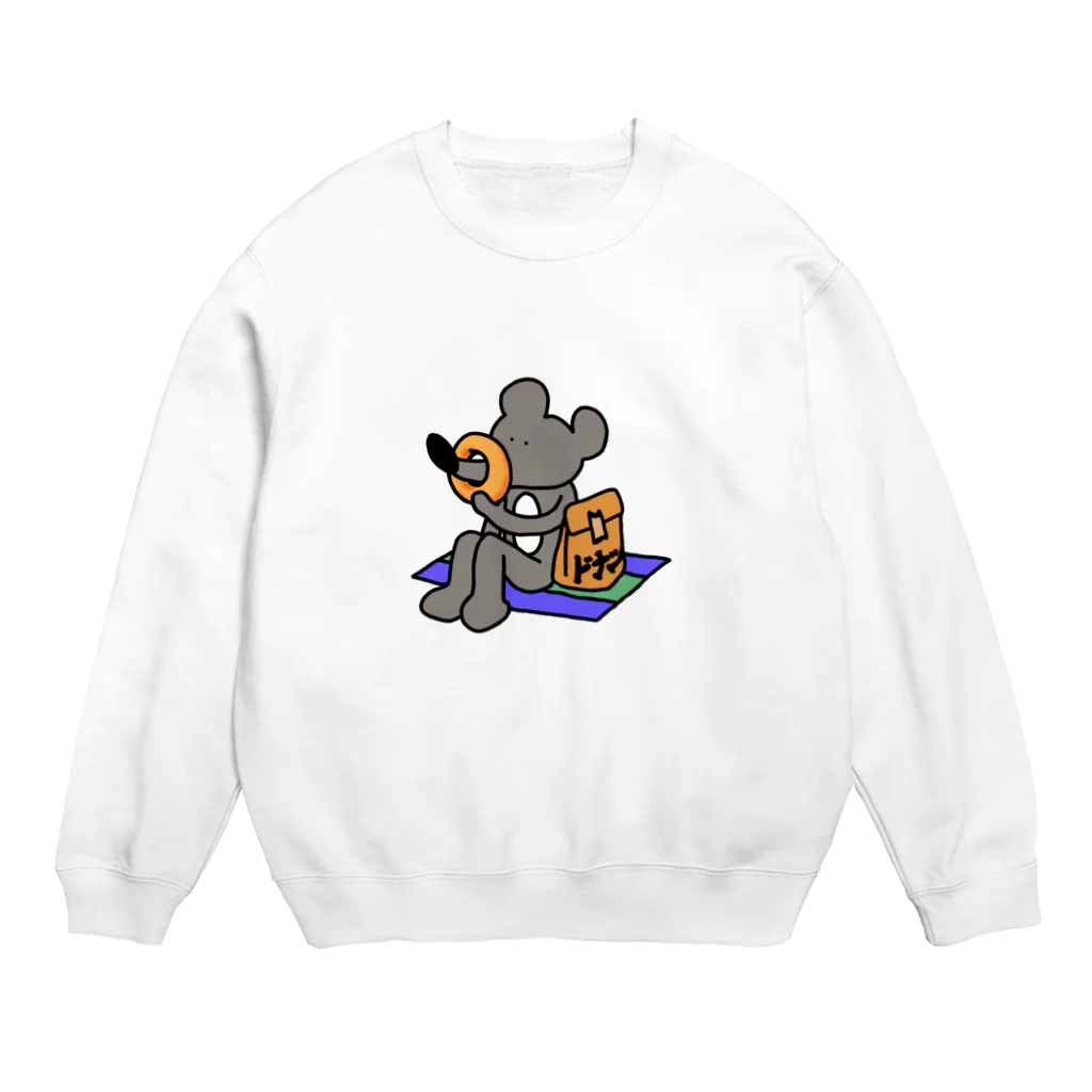 miya61zakiのドーナツとねずみの鼻 Crew Neck Sweatshirt