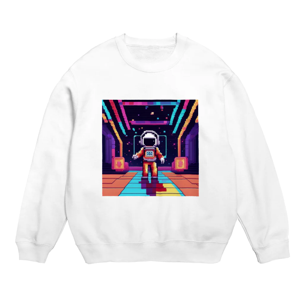 jsaofsjofaakoの宇宙船の中のダンスフロア Crew Neck Sweatshirt