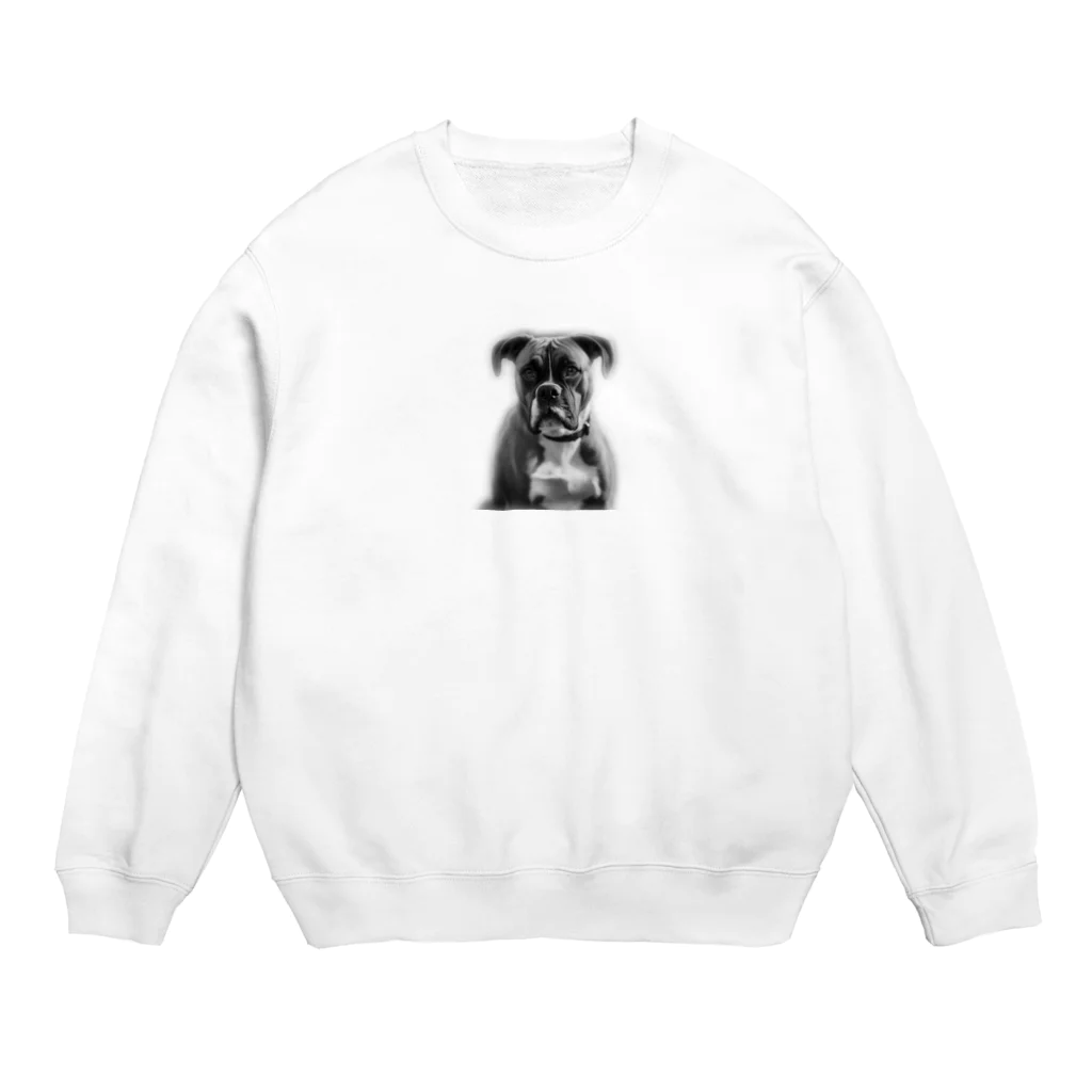 barbyGGGの超キュートなボクサー犬 Crew Neck Sweatshirt