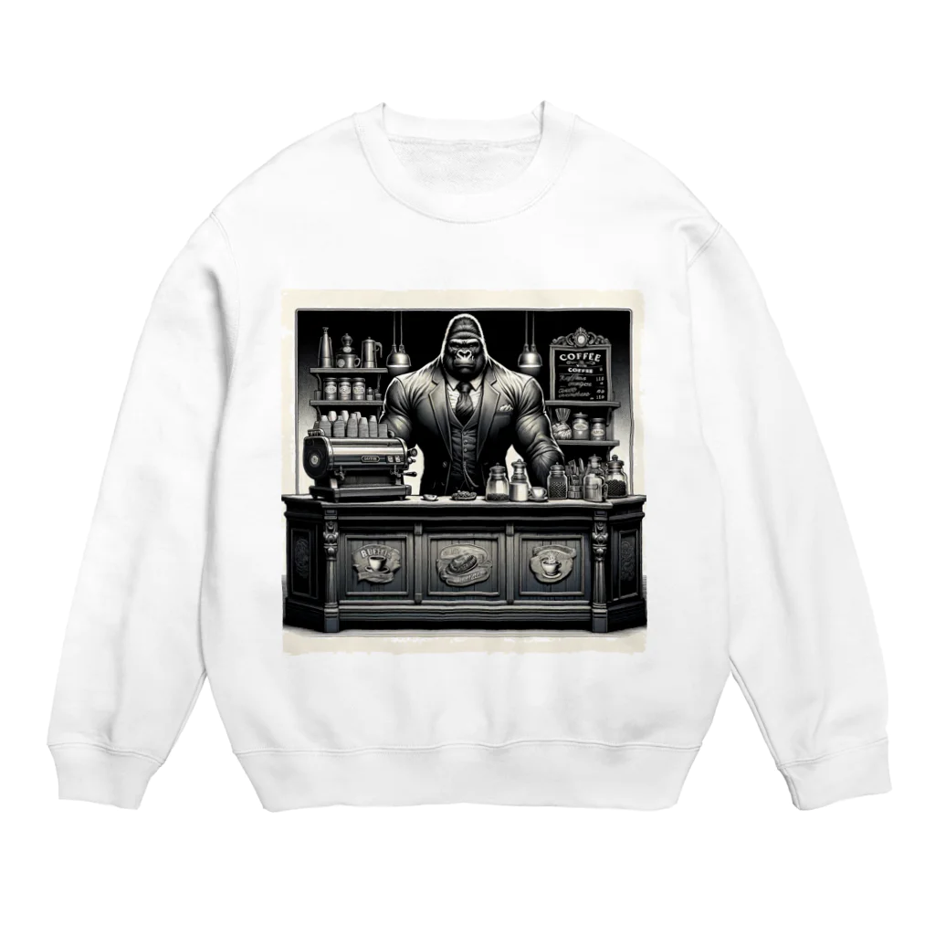 ゴリラショップのThe Mighty Gorilla Coffee Shop  Crew Neck Sweatshirt