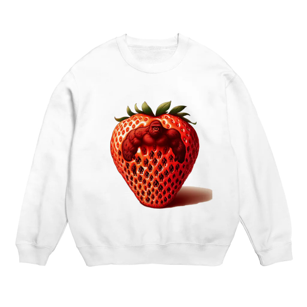ゴリラショップのThe Mighty Gorilla Strawberry  Crew Neck Sweatshirt