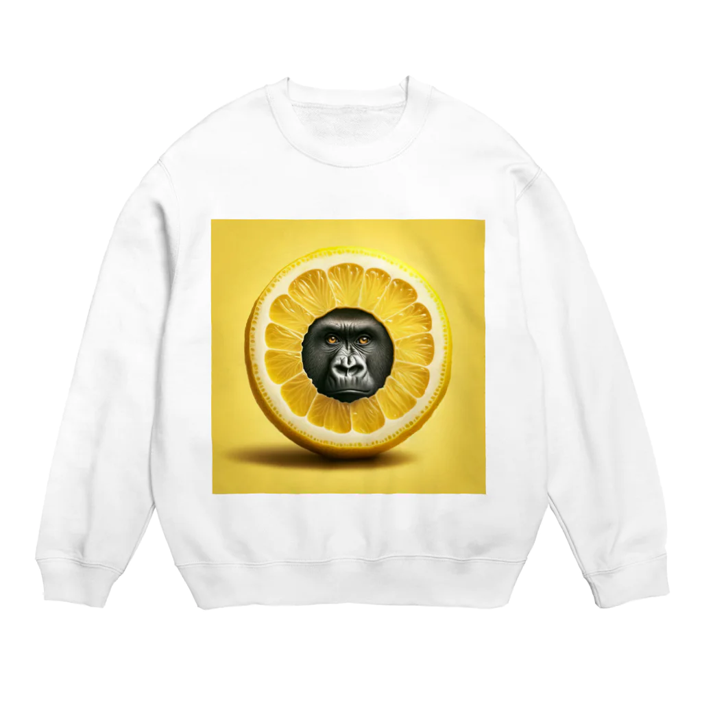 ゴリラショップのThe Mighty Gorilla Lemon  Crew Neck Sweatshirt